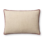 Amber Lewis x Loloi Aveline PAL0035 Ivory / Wine 16'' x 26'' Cover Only Pillow White Cliff Studio Throw Pillows