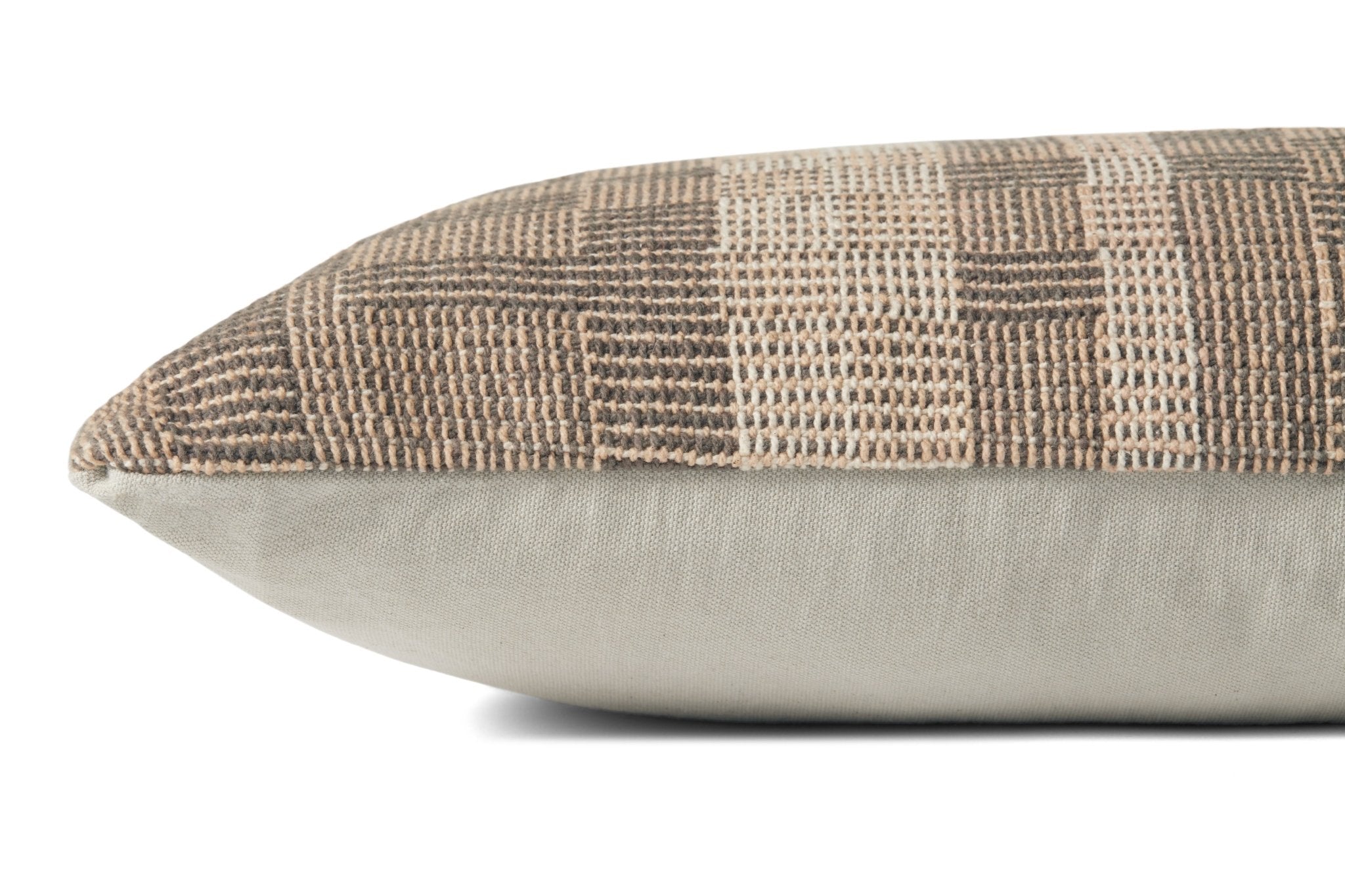 Amber Lewis x Loloi Bea Charcoal / Natural 13'' x 21'' Cover Only Pillow