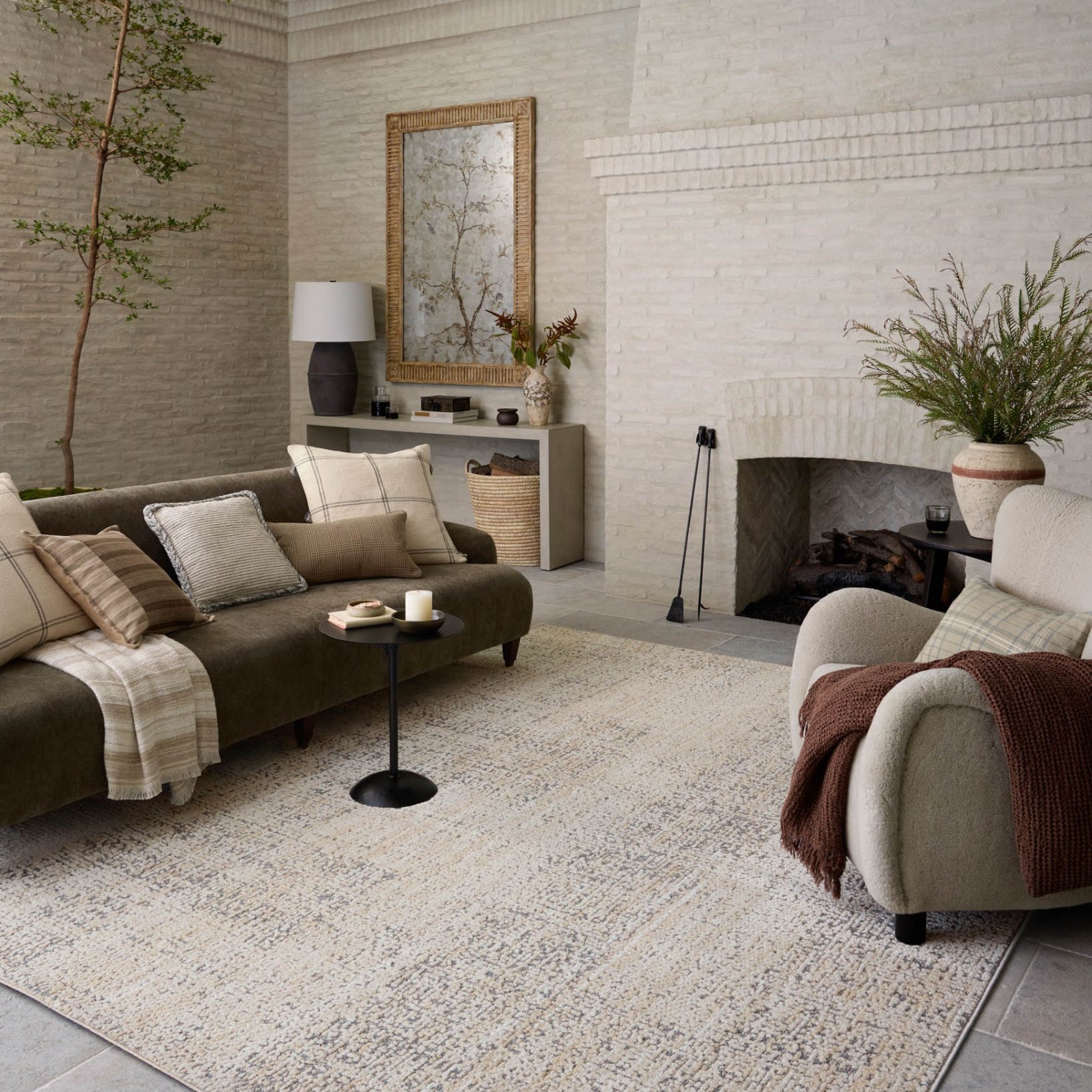 Amber Lewis x Loloi Bexley Natural / Slate Rug White Cliff Studio Area Rugs