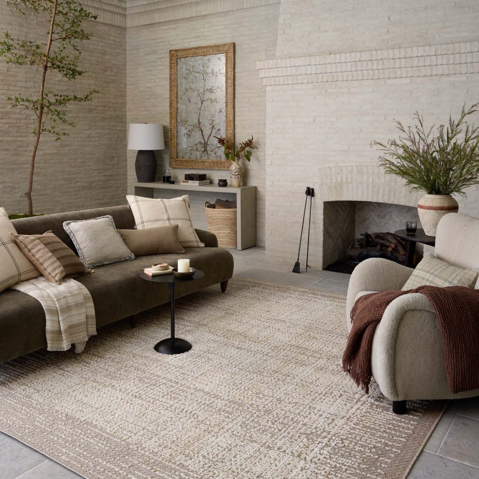 Amber Lewis x Loloi Bexley Natural / Taupe Rug White Cliff Studio Area Rugs
