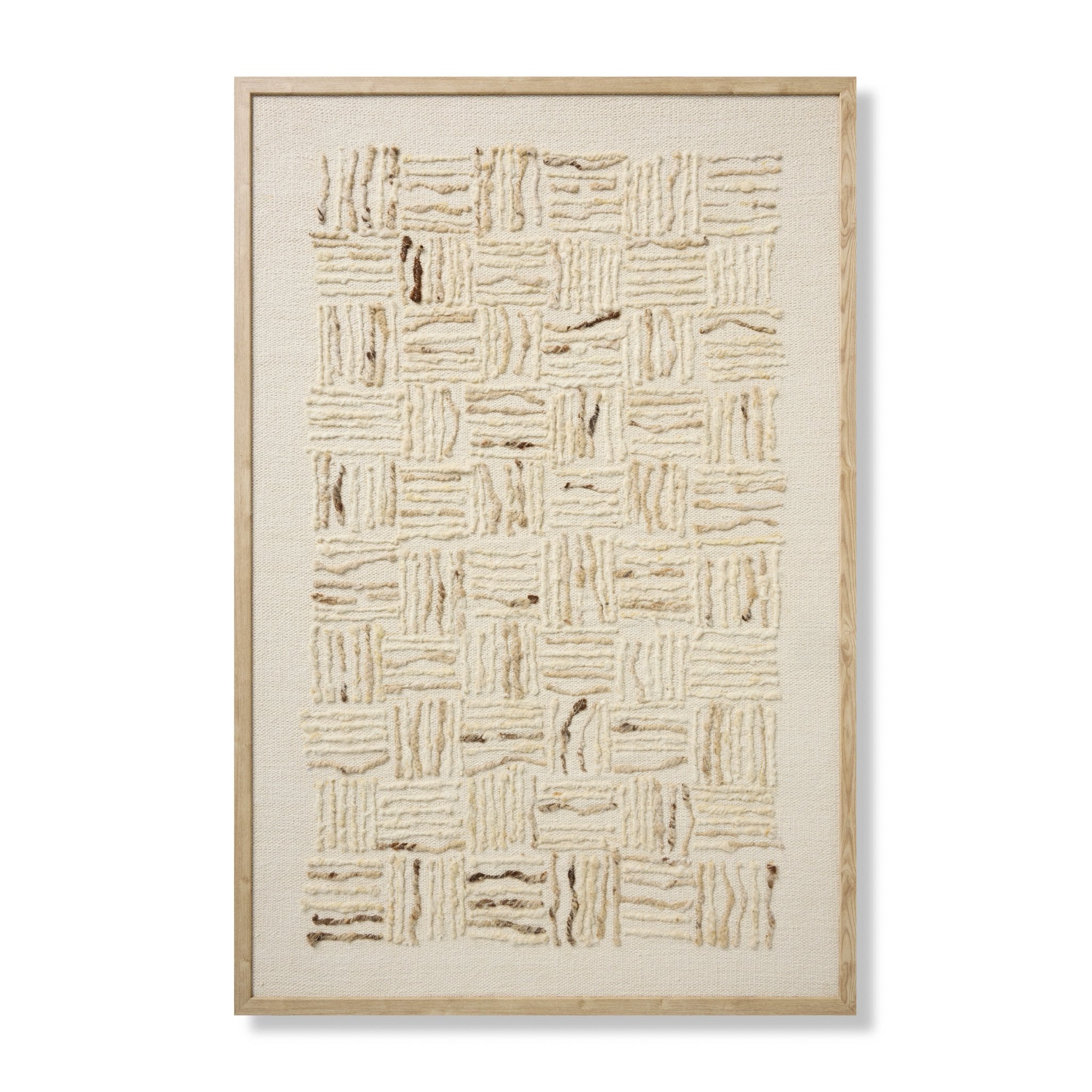 Amber Lewis x Loloi Big Sur Ivory / White 3' - 4" x 5' - 0" Wall Art White Cliff Studio Textile Art