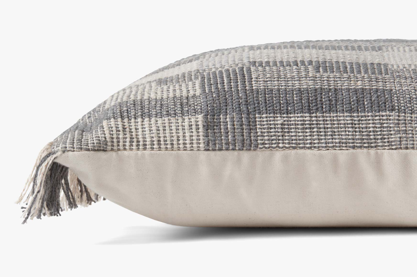 Amber Lewis x Loloi Birdie Silver / Ivory Pillow White Cliff Studio Throw Pillows