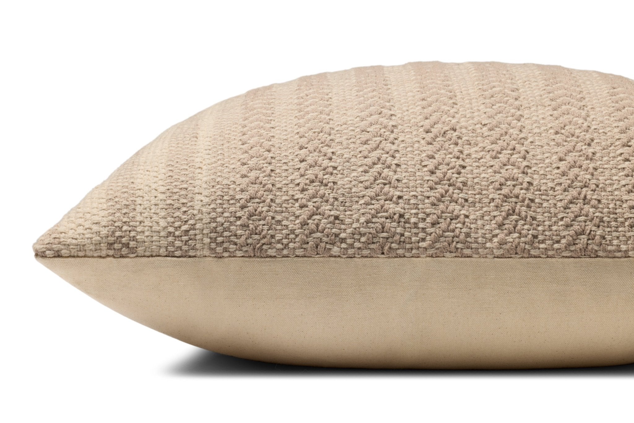 Amber Lewis x Loloi Blair Beige 22'' x 22'' Pillow Cover Only White Cliff Studio Throw Pillows