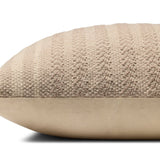 Amber Lewis x Loloi Blair Beige 22'' x 22'' Pillow Cover Only White Cliff Studio Throw Pillows