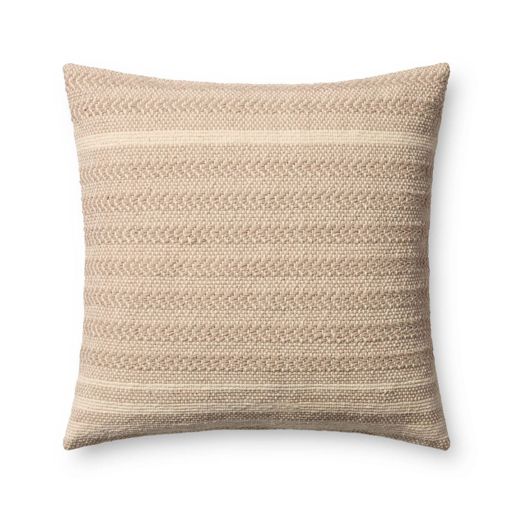 Amber Lewis x Loloi Blair Beige 22'' x 22'' Pillow Cover Only White Cliff Studio Throw Pillows