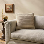 Amber Lewis x Loloi Blair Beige 22'' x 22'' Pillow Cover Only White Cliff Studio Throw Pillows