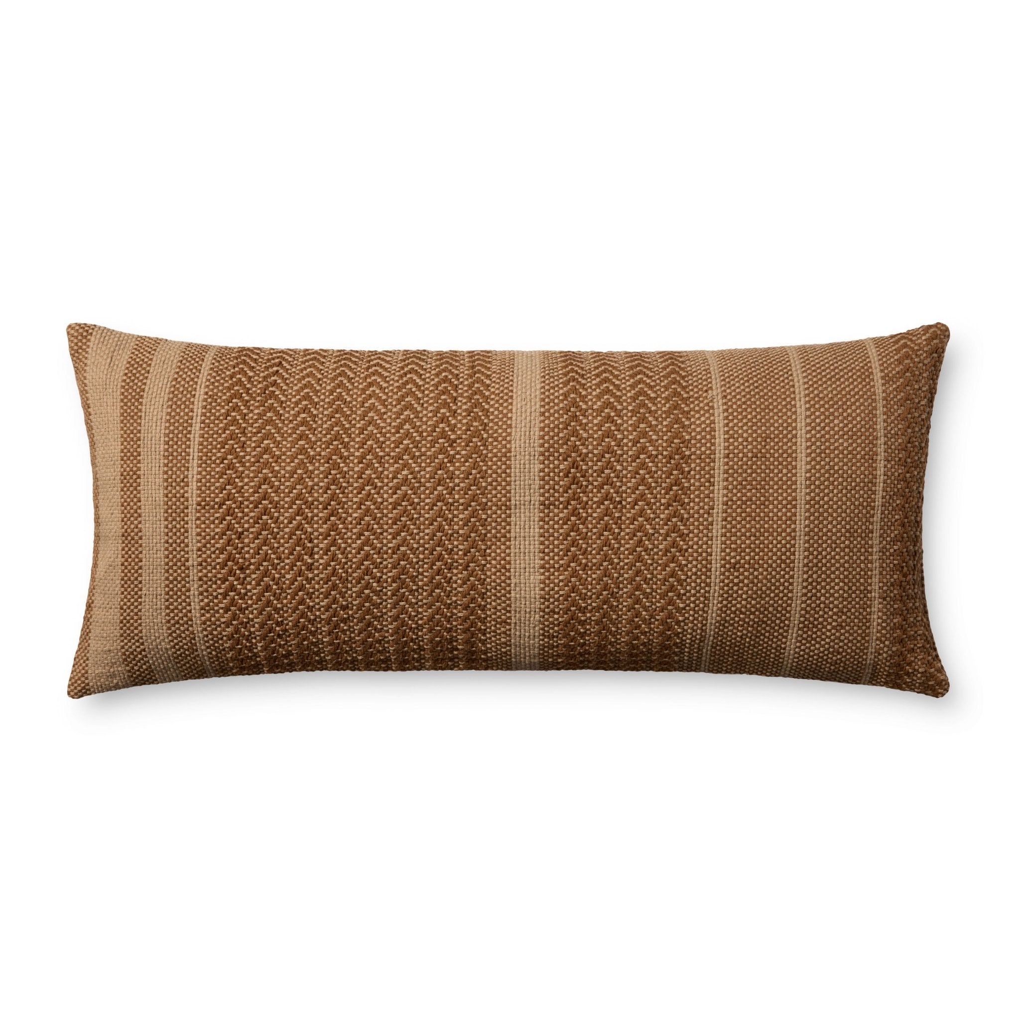 Amber Lewis x Loloi Blair Brown 13'' x 35'' Pillow Cover Only White Cliff Studio Throw Pillows