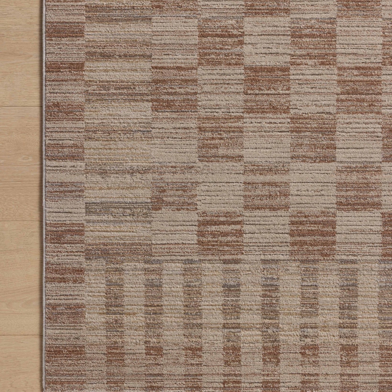 Amber Lewis x Loloi Cali Brick / Natural 11' - 6" x 15' - 7" Area Rug White Cliff Studio Area Rugs