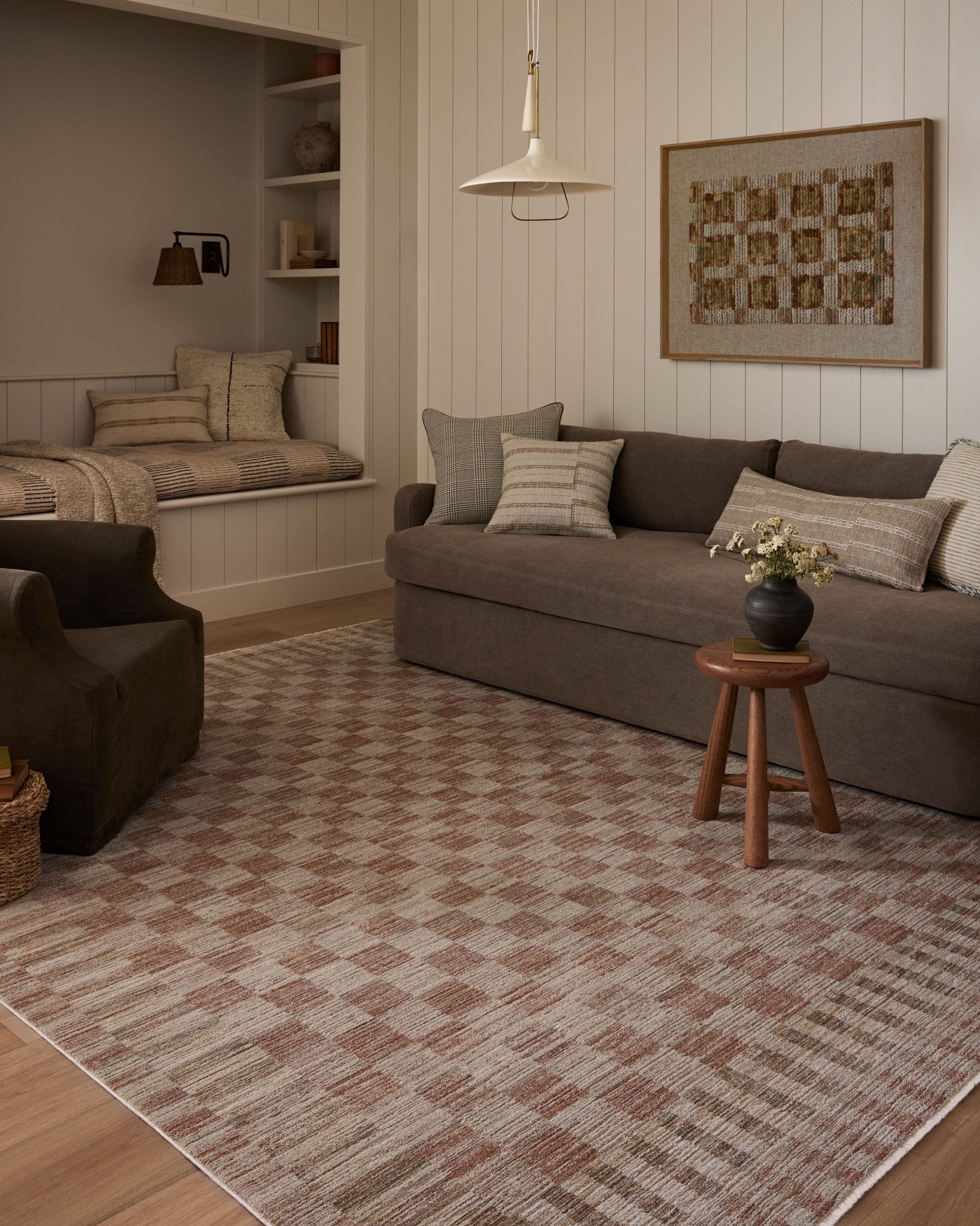 Amber Lewis x Loloi Cali Brick / Natural 11' - 6" x 15' - 7" Area Rug White Cliff Studio Area Rugs