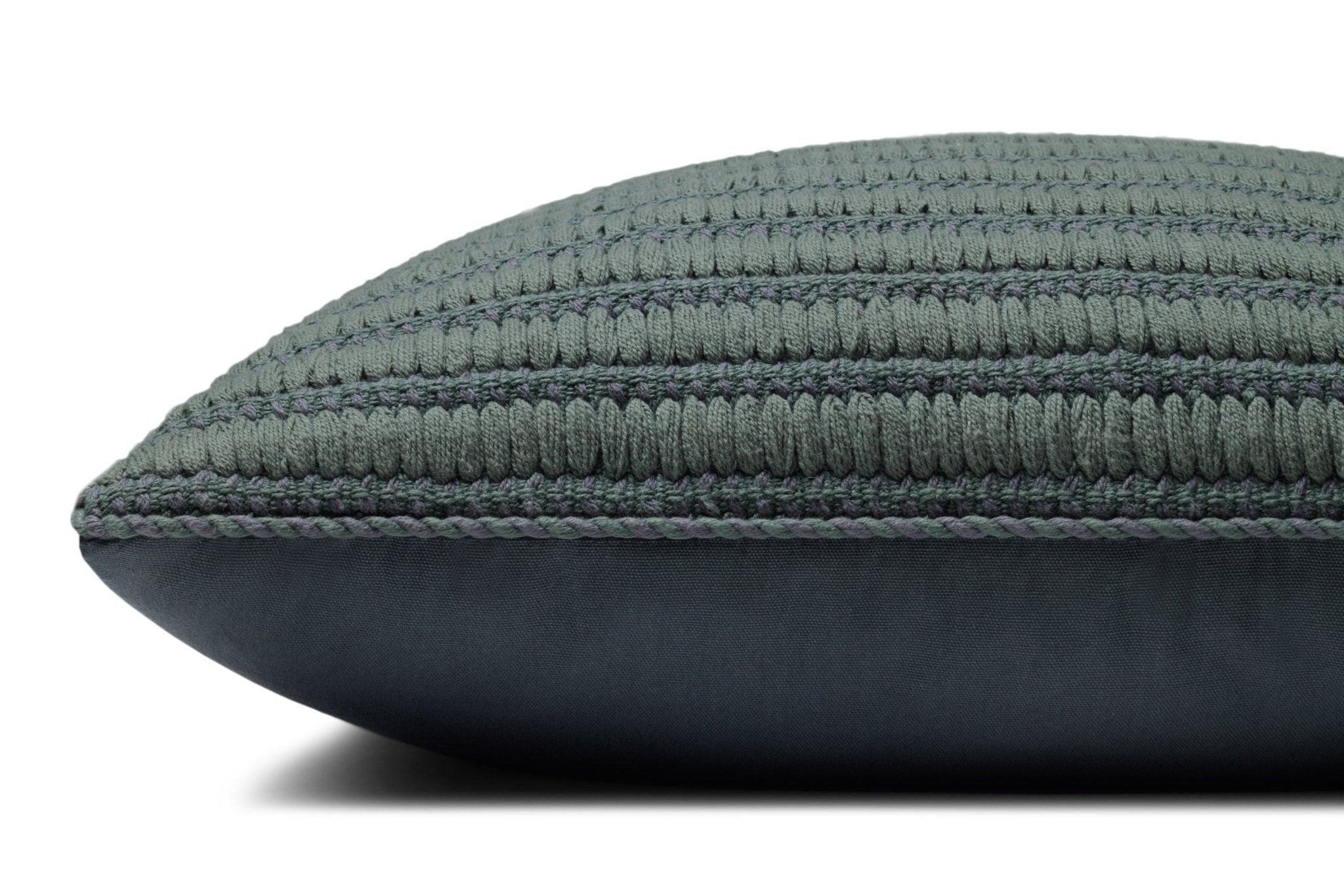 Amber Lewis x Loloi Callahan Blue 24'' x 24'' Pillow Cover Only White Cliff Studio Throw Pillows