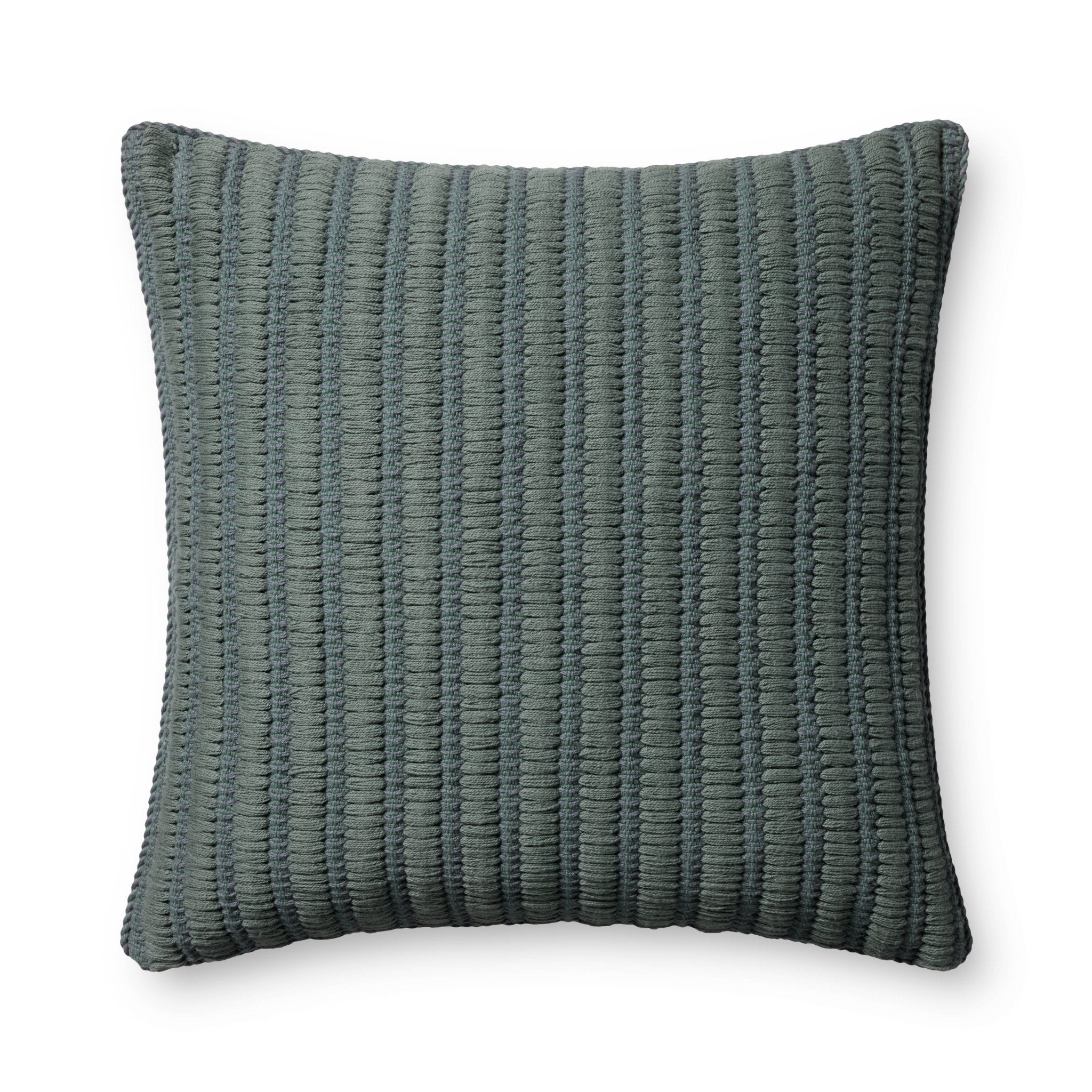 Amber Lewis x Loloi Callahan Blue 24'' x 24'' Pillow Cover Only White Cliff Studio Throw Pillows