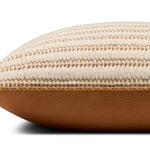 Amber Lewis x Loloi Callahan Natural / Amber 24'' x 24'' Pillow Cover Only White Cliff Studio Throw Pillows