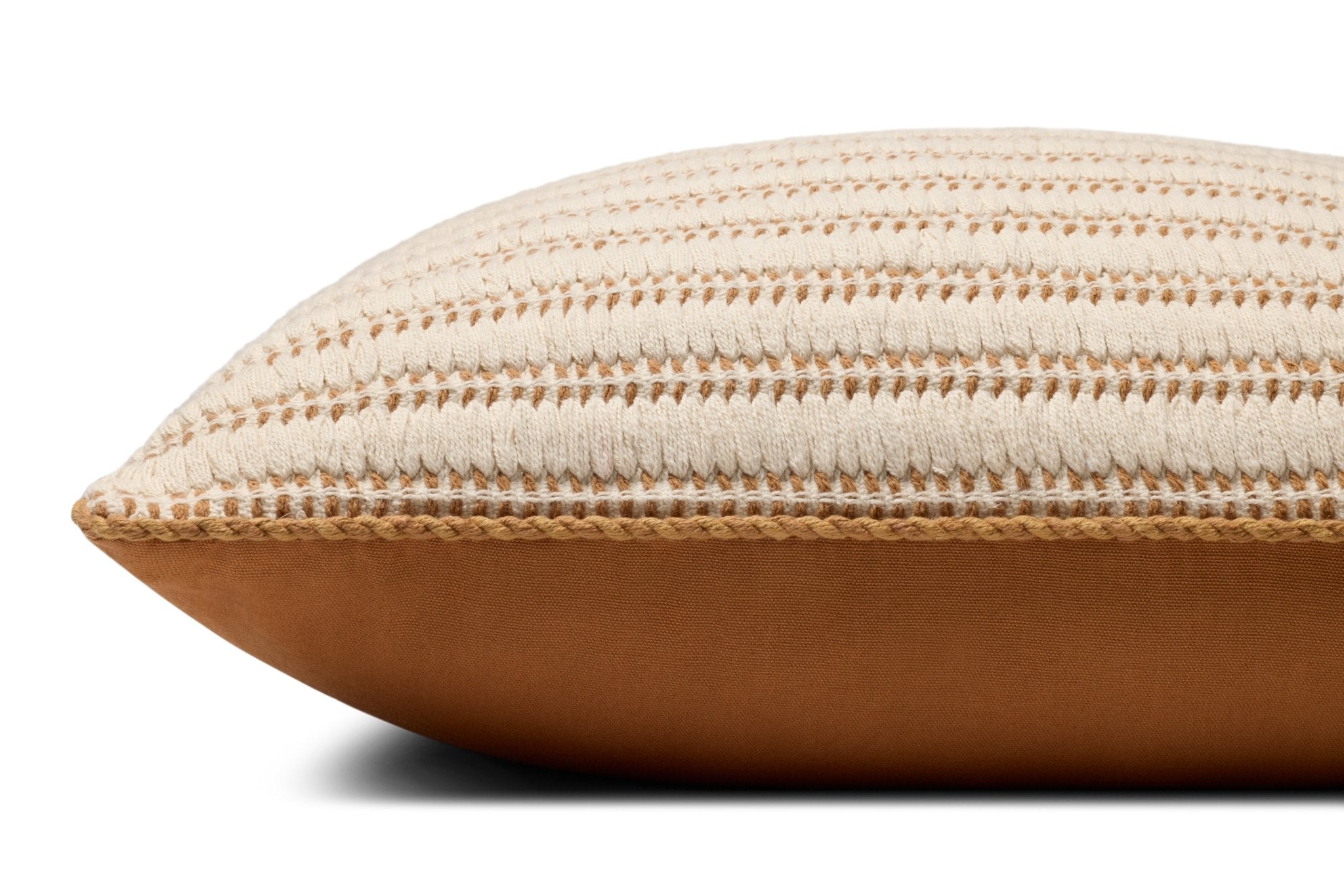 Amber Lewis x Loloi Callahan Natural / Amber 24'' x 24'' Pillow Cover Only White Cliff Studio Throw Pillows