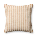 Amber Lewis x Loloi Callahan Natural / Amber 24'' x 24'' Pillow Cover Only White Cliff Studio Throw Pillows