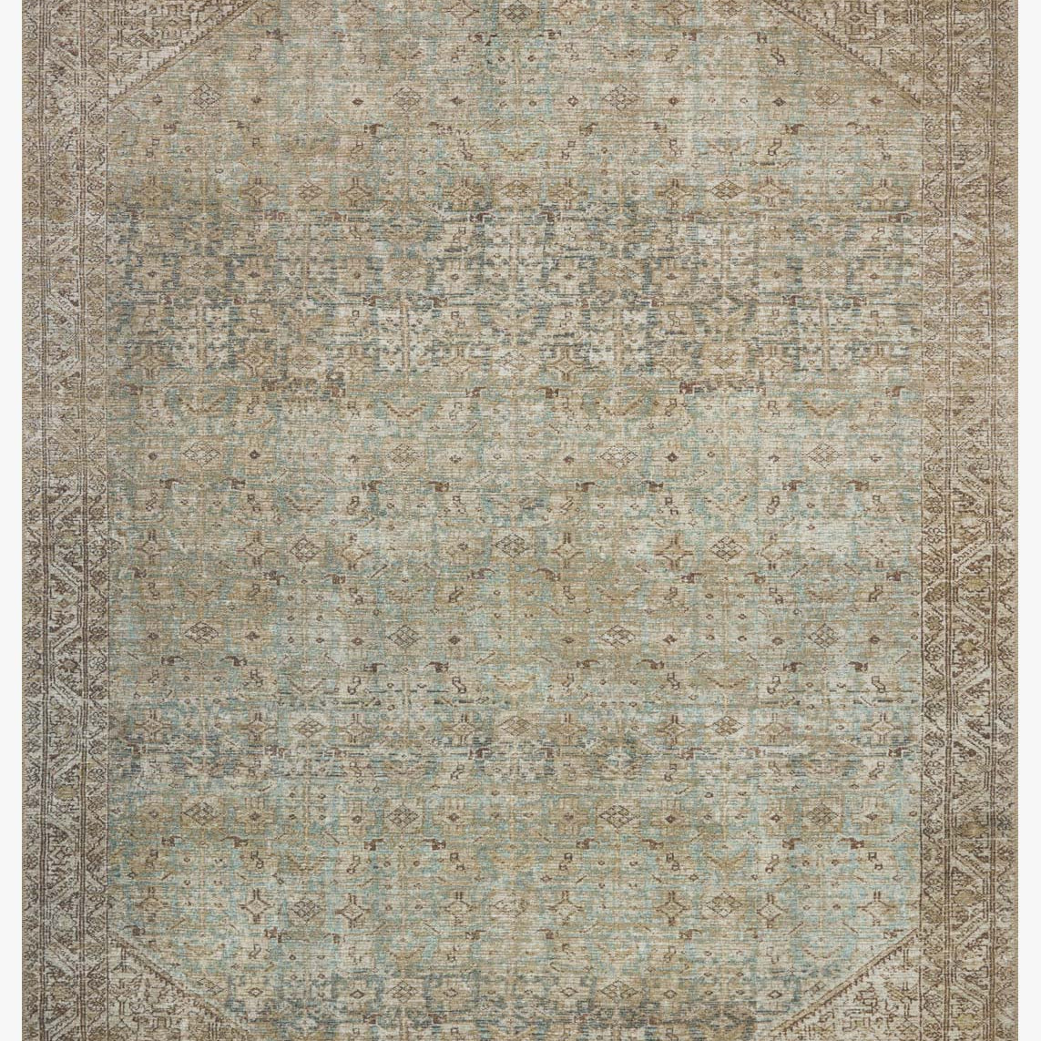 Amber Lewis x Loloi Cambria Aqua / Natural Rug White Cliff Studio Area Rugs