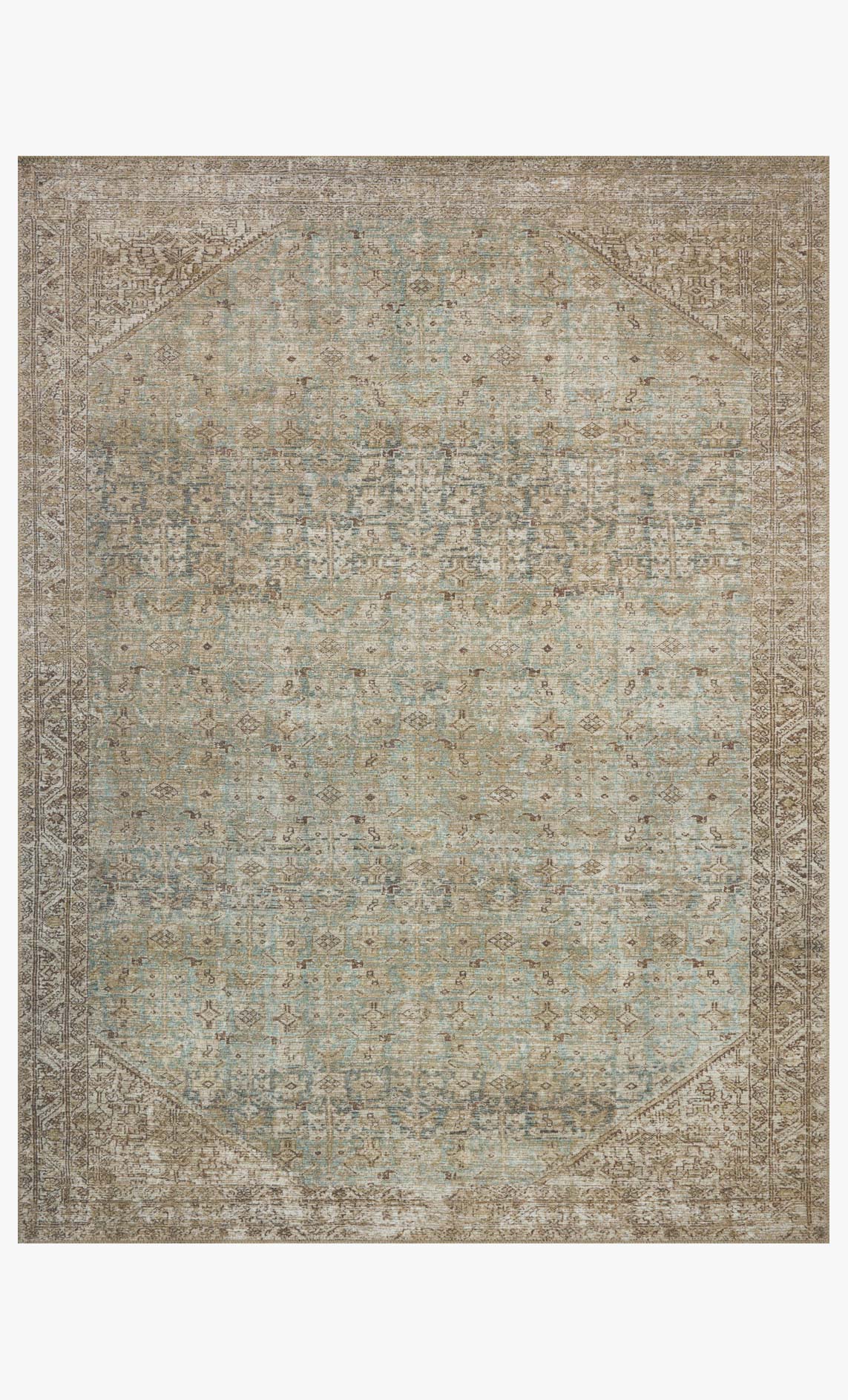 Amber Lewis x Loloi Cambria Aqua / Natural Rug White Cliff Studio Area Rugs