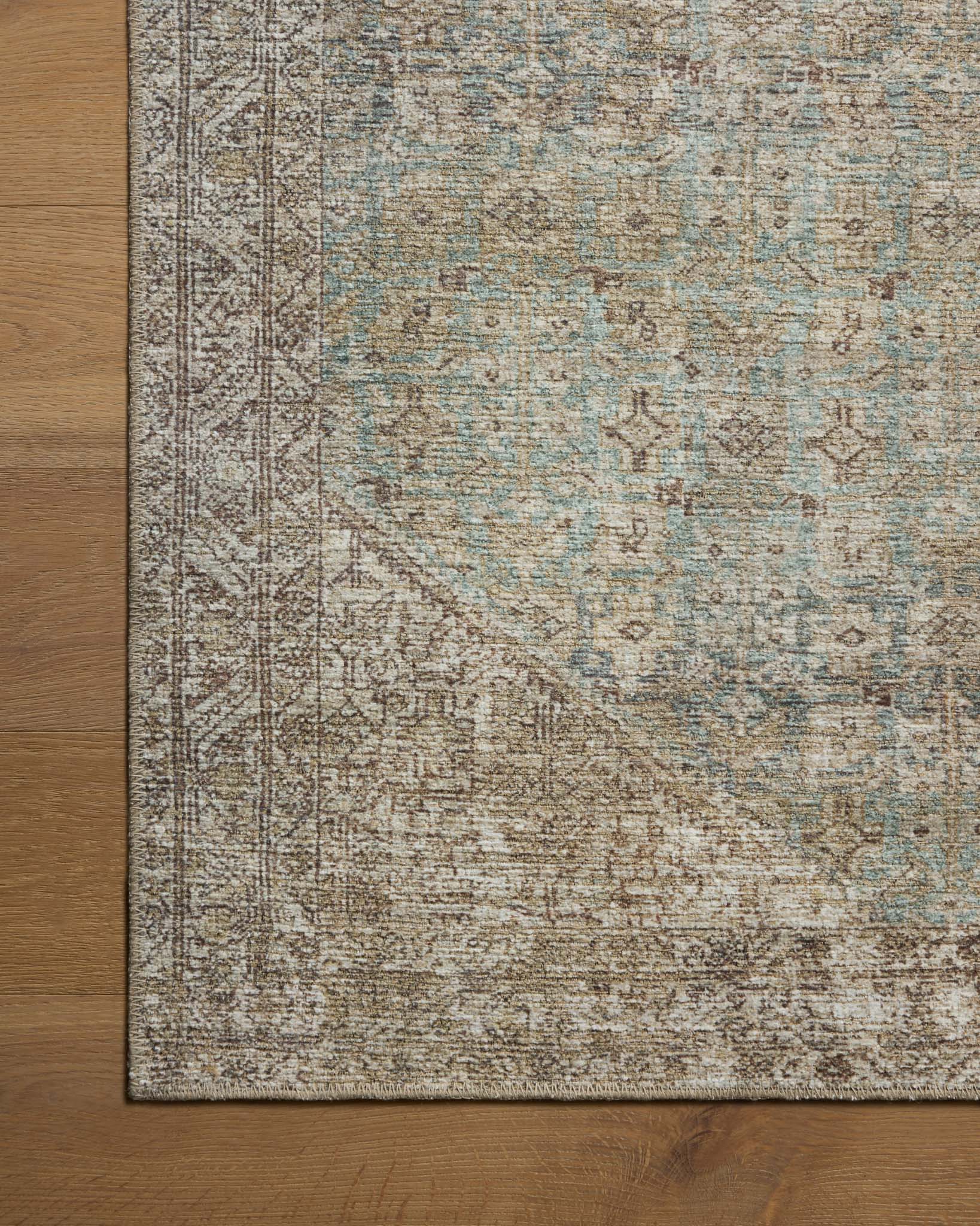 Amber Lewis x Loloi Cambria Aqua / Natural Rug White Cliff Studio Area Rugs