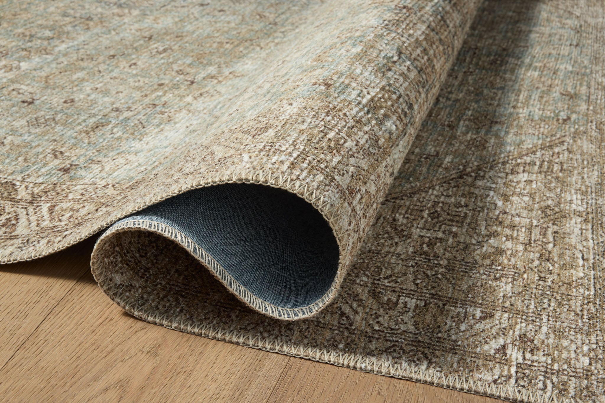 Amber Lewis x Loloi Cambria Aqua / Natural Rug White Cliff Studio Area Rugs