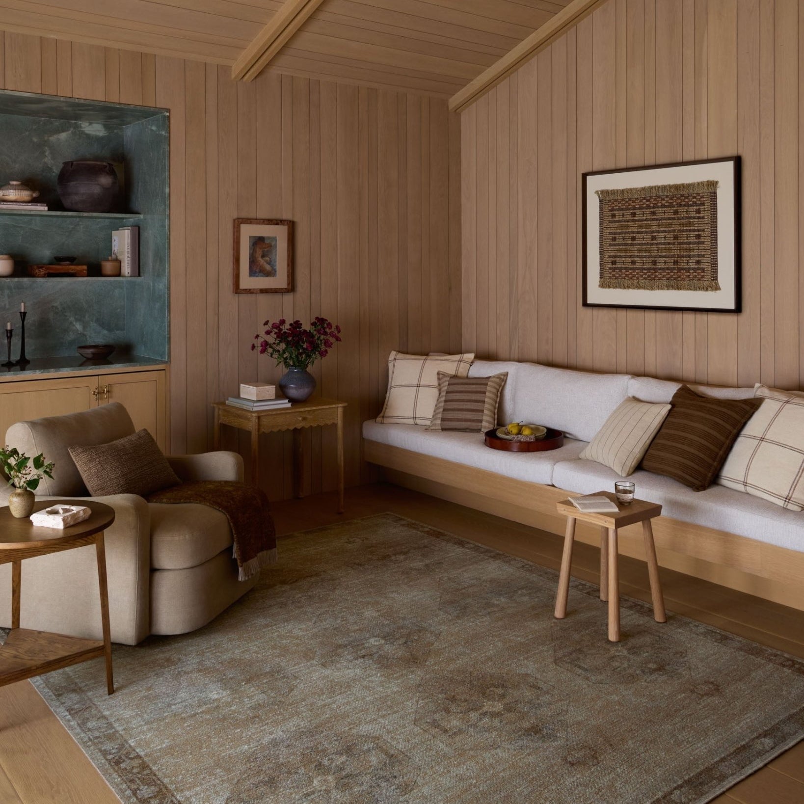 Amber Lewis x Loloi Cambria Mist / Natural Rug White Cliff Studio Area Rugs