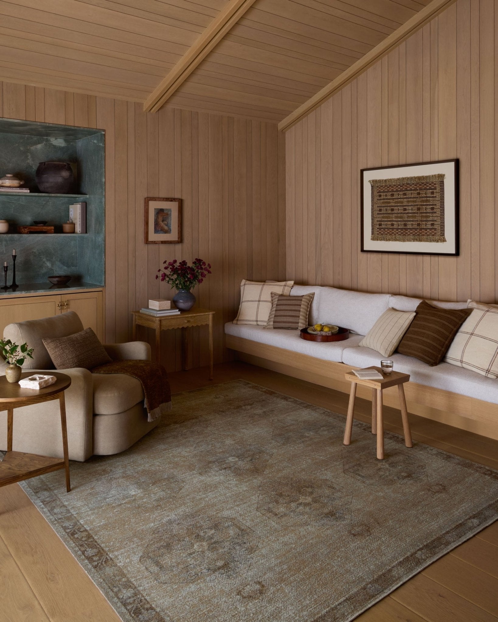 Amber Lewis x Loloi Cambria Mist / Natural Rug White Cliff Studio Area Rugs
