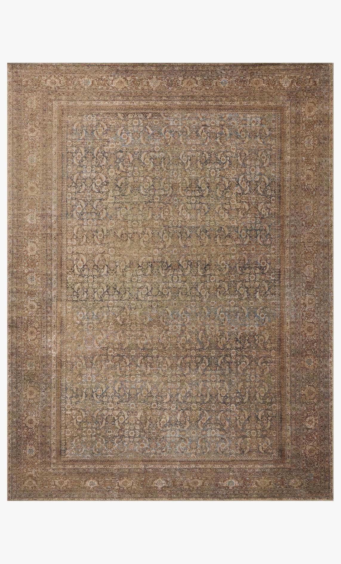 Amber Lewis x Loloi Cambria Ocean / Bark Rug White Cliff Studio Area Rugs