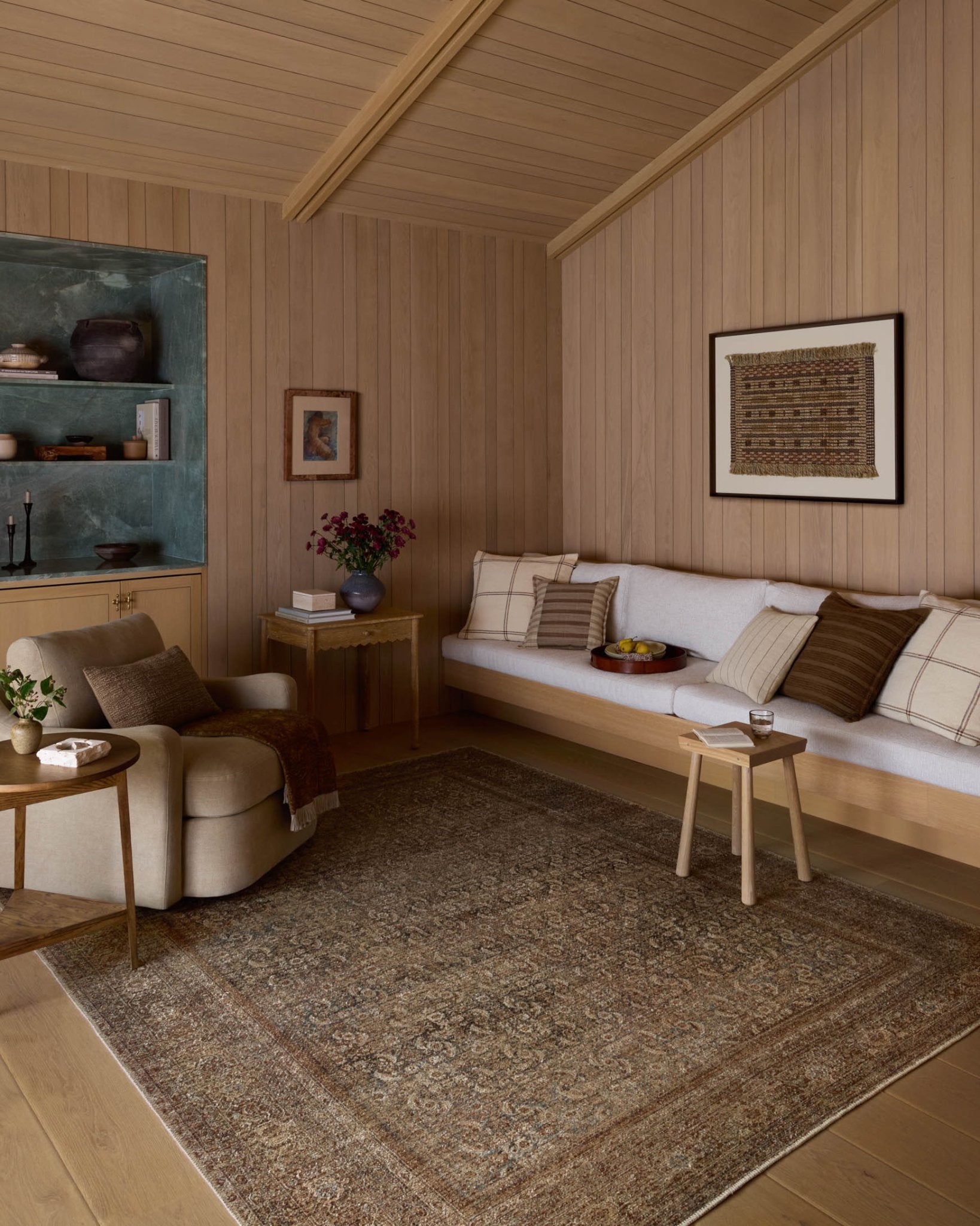 Amber Lewis x Loloi Cambria Ocean / Bark Rug White Cliff Studio Area Rugs