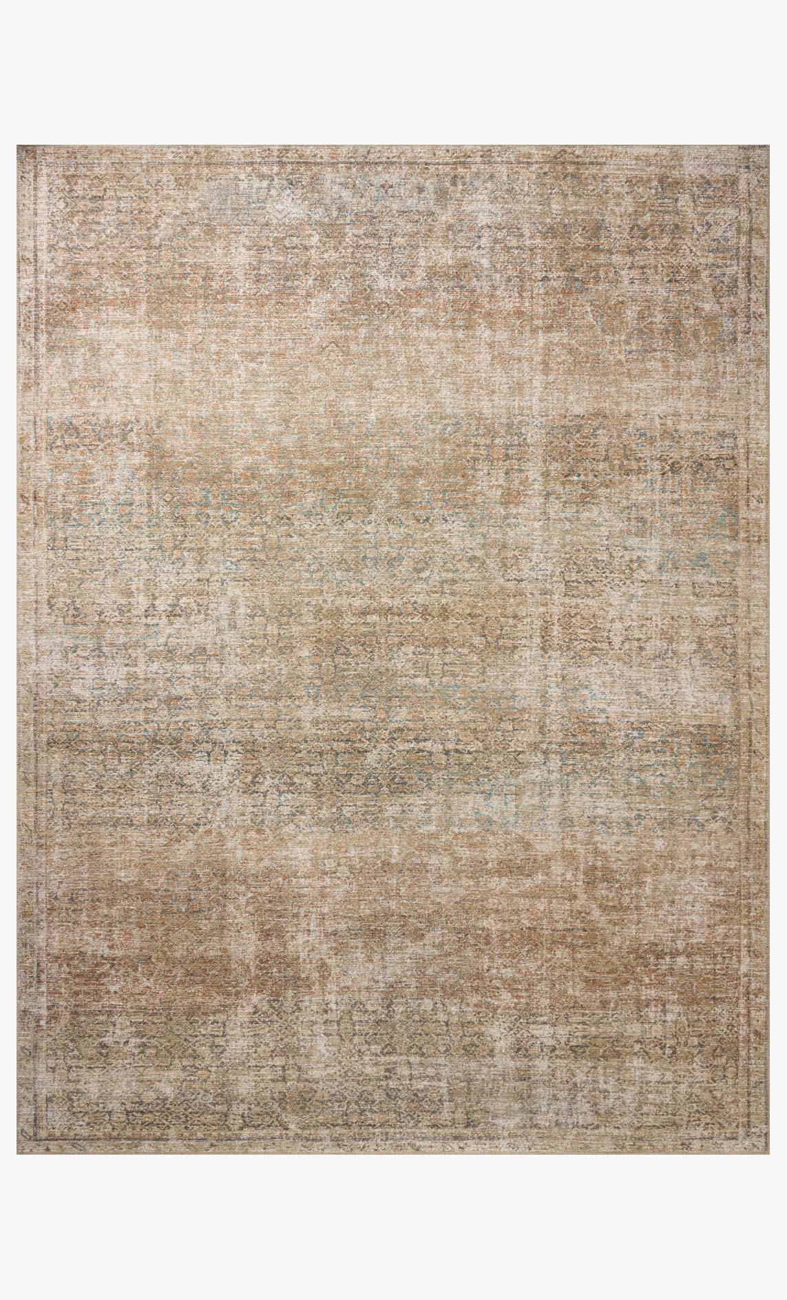 Amber Lewis x Loloi Cambria Ocean / Brick Rug White Cliff Studio Area Rugs
