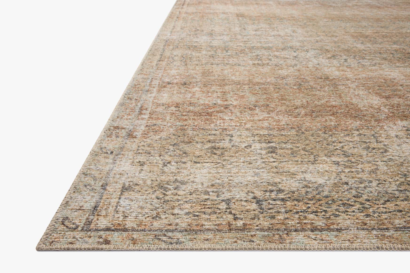 Amber Lewis x Loloi Cambria Ocean / Brick Rug White Cliff Studio Area Rugs