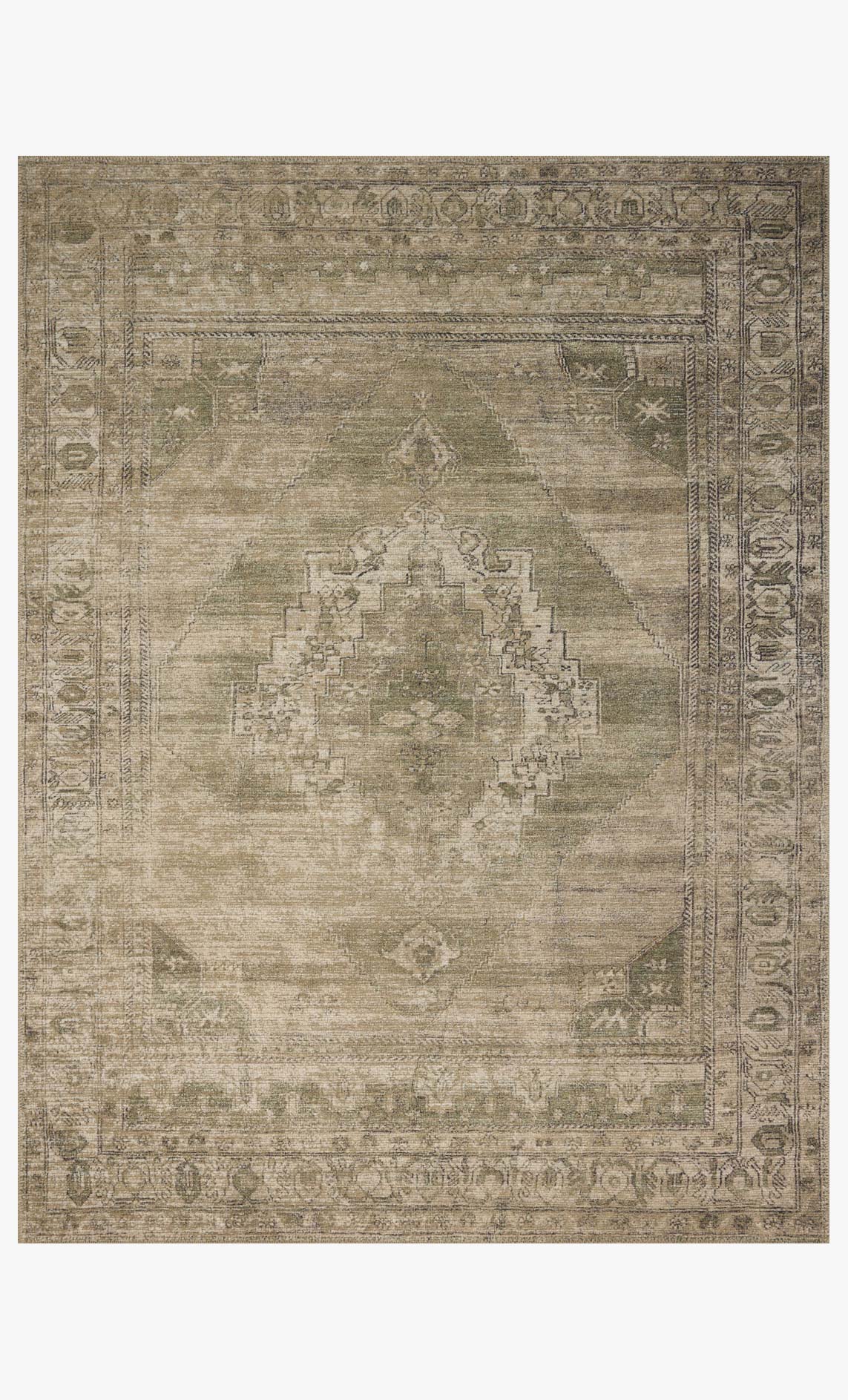 Amber Lewis x Loloi Cambria Sand / Olive Rug White Cliff Studio Area Rugs