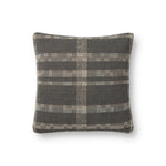 Amber Lewis x Loloi Cove Smoke / Natural 18'' x 18'' Cover w/Down Pillow White Cliff Studio Throw Pillows