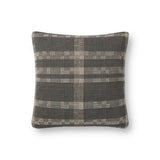 Amber Lewis x Loloi Cove Smoke / Natural 18'' x 18'' Cover w/Down Pillow White Cliff Studio Throw Pillows