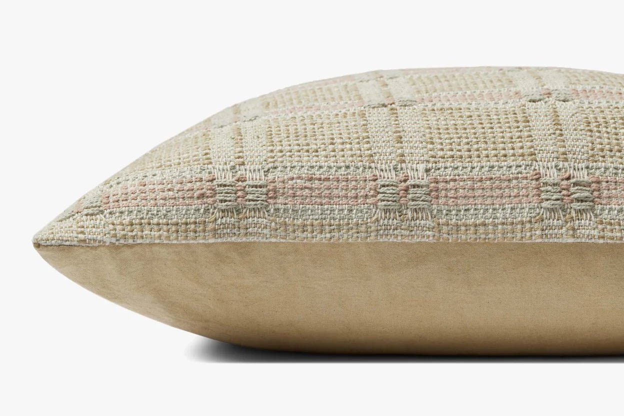 Amber Lewis x Loloi Cypress Pal0005 Ivory / Beige 22'' x 22'' Cover Only Pillow