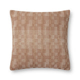 Amber Lewis x Loloi Dolly Clay / Natural 22'' x 22'' Cover Only Pillow White Cliff Studio Throw Pillows