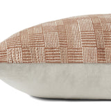 Amber Lewis x Loloi Dolly Clay / Natural 22'' x 22'' Cover Only Pillow White Cliff Studio Throw Pillows