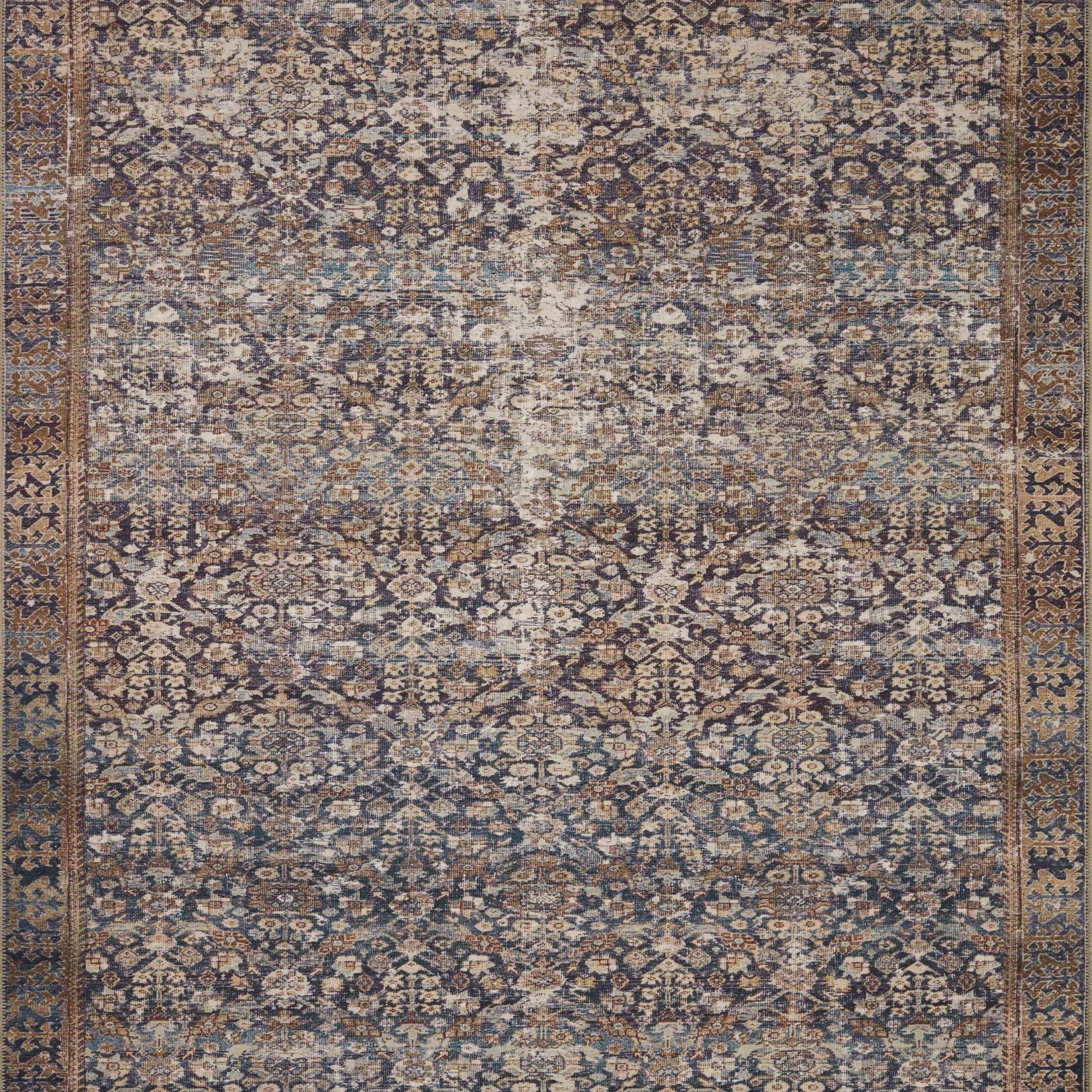Amber Lewis x Loloi Georgie Denim / Spice Rug