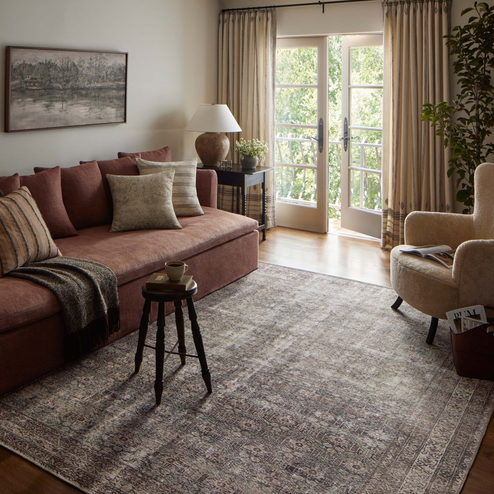 Amber Lewis x Loloi Georgie Moss / Bark Rug