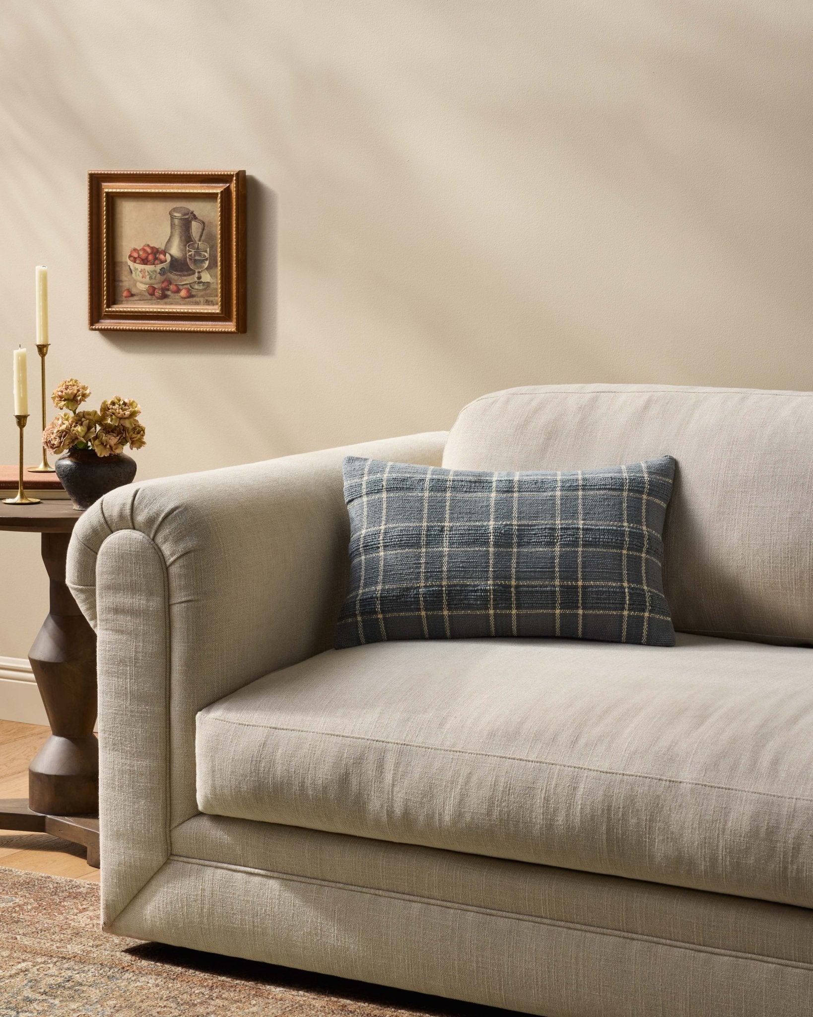 Amber Lewis x Loloi Golden Blue / Multi 13'' x 21'' Pillow Cover Only White Cliff Studio Throw Pillows