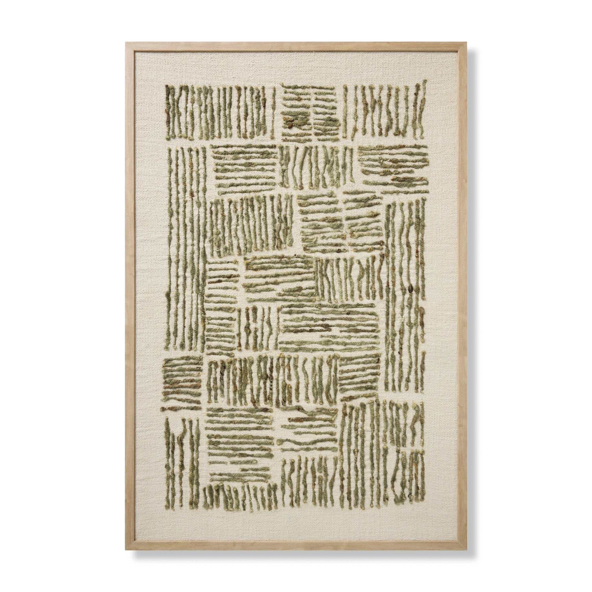 Amber Lewis x Loloi Idlywild Green 3' - 4" x 5' - 0" Wall Art White Cliff Studio Textile Art