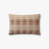 Amber Lewis x Loloi Ivory / Brown 13'' x 21'' Cover Only Pillow
