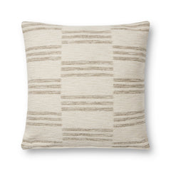 Amber Lewis x Loloi Jay Ivory / Sand 22'' x 22'' Cover Only Pillow