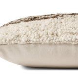 Amber Lewis x Loloi Joan Ivory / Tobacco 13'' x 21'' Cover Only Pillow White Cliff Studio Throw Pillows