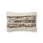 Amber Lewis x Loloi Joan Ivory / Tobacco 13'' x 21'' Cover Only Pillow White Cliff Studio Throw Pillows