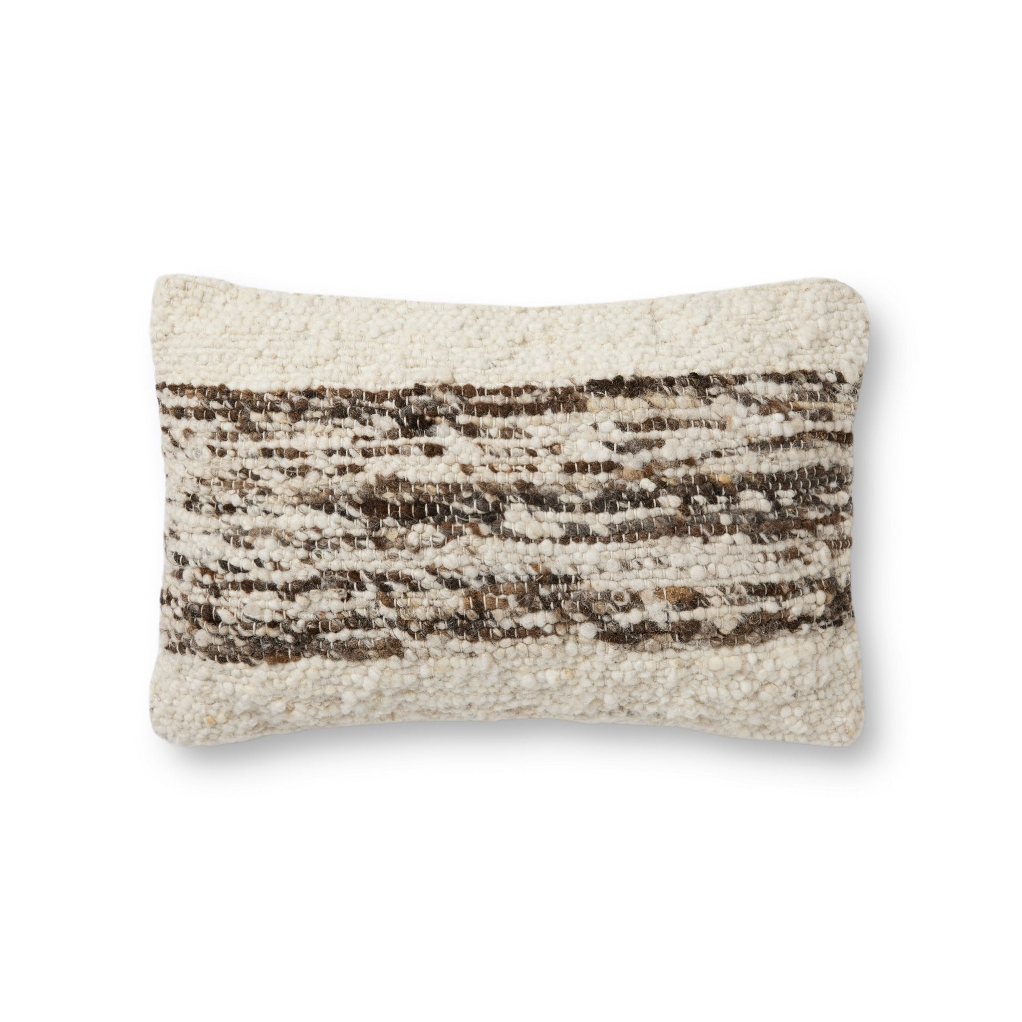 Amber Lewis x Loloi Joan Ivory / Tobacco 13'' x 21'' Cover Only Pillow White Cliff Studio Throw Pillows