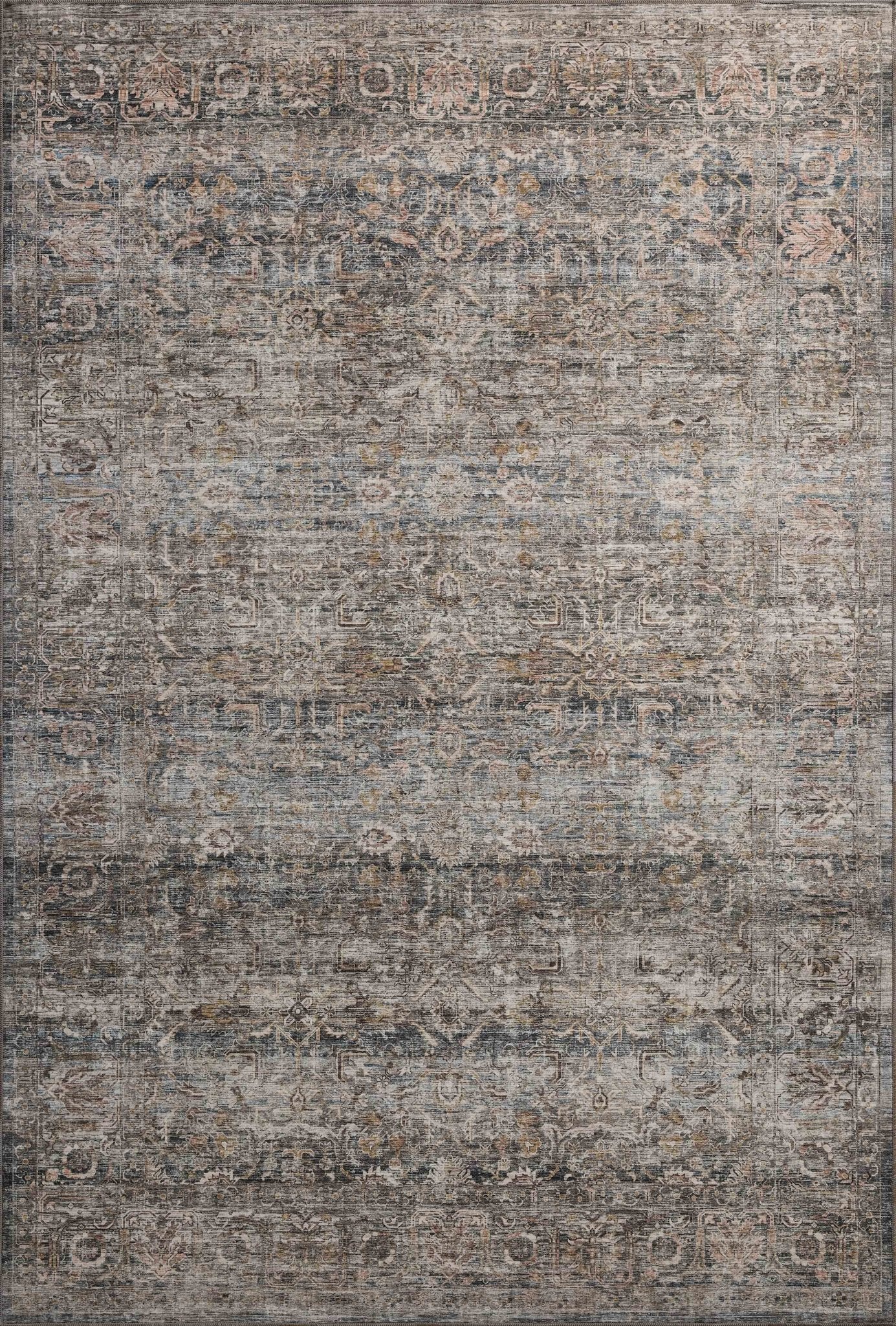 Amber Lewis x Loloi Josie Dove / Gold 18" x 18" Machine Washable Sample Rug White Cliff Studio Area Rugs
