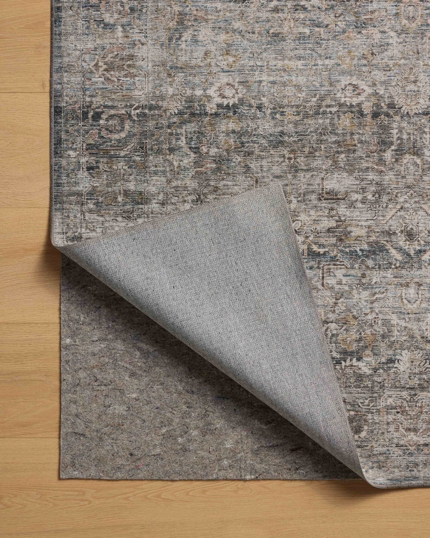 Amber Lewis x Loloi Josie Dove / Gold 18" x 18" Machine Washable Sample Rug White Cliff Studio Area Rugs