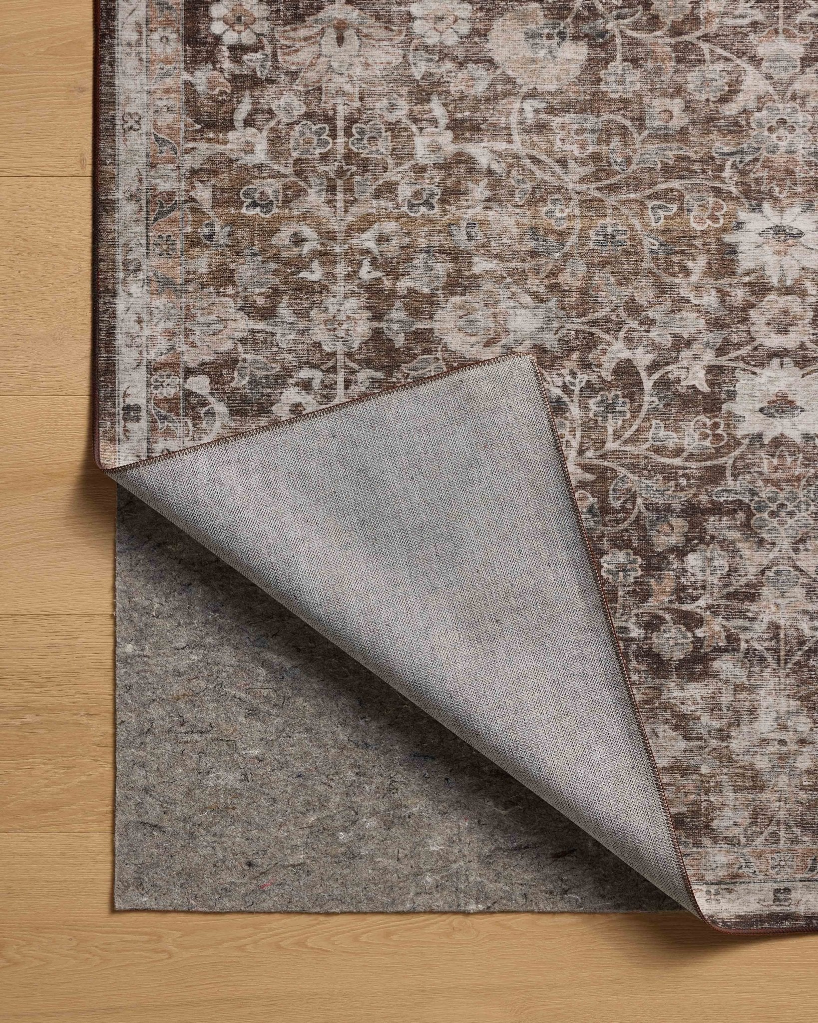 Amber Lewis x Loloi Josie Earth / Natural 18" x 18" Machine Washable Sample Rug White Cliff Studio Area Rugs