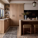 Amber Lewis x Loloi Josie Ink / Earth 18" x 18" Machine Washable Sample Rug White Cliff Studio Area Rugs