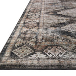 Amber Lewis x Loloi Josie Ink / Earth 18" x 18" Machine Washable Sample Rug White Cliff Studio Area Rugs