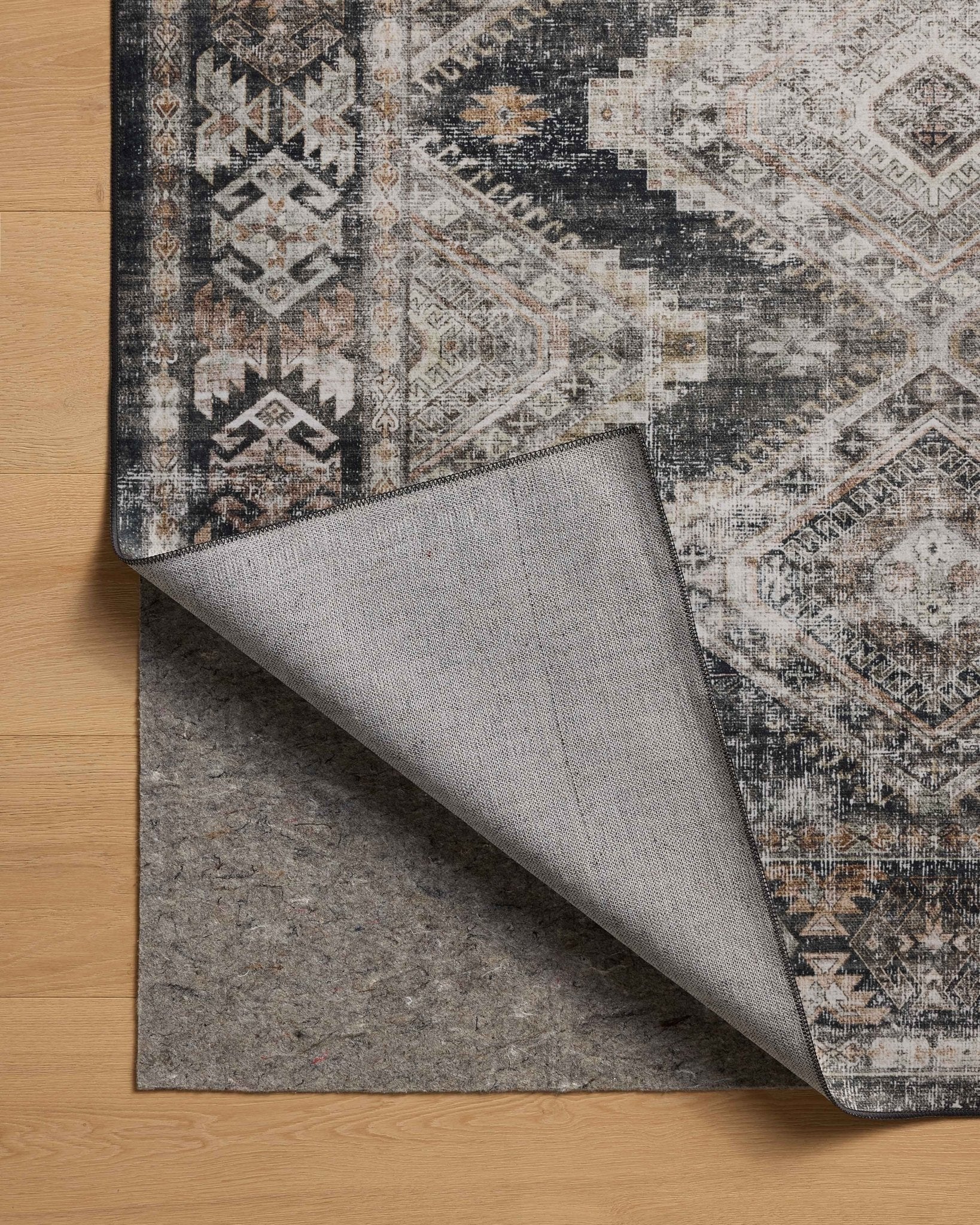 Amber Lewis x Loloi Josie Ink / Earth 18" x 18" Machine Washable Sample Rug White Cliff Studio Area Rugs