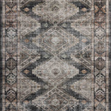 Amber Lewis x Loloi Josie Ink / Earth 18" x 18" Machine Washable Sample Rug White Cliff Studio Area Rugs